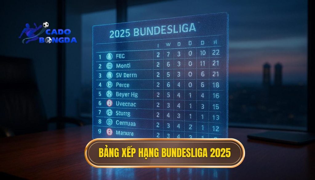 Bảng xếp hạng Bundesliga 2025